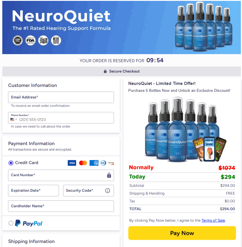 neuroquiet  order form